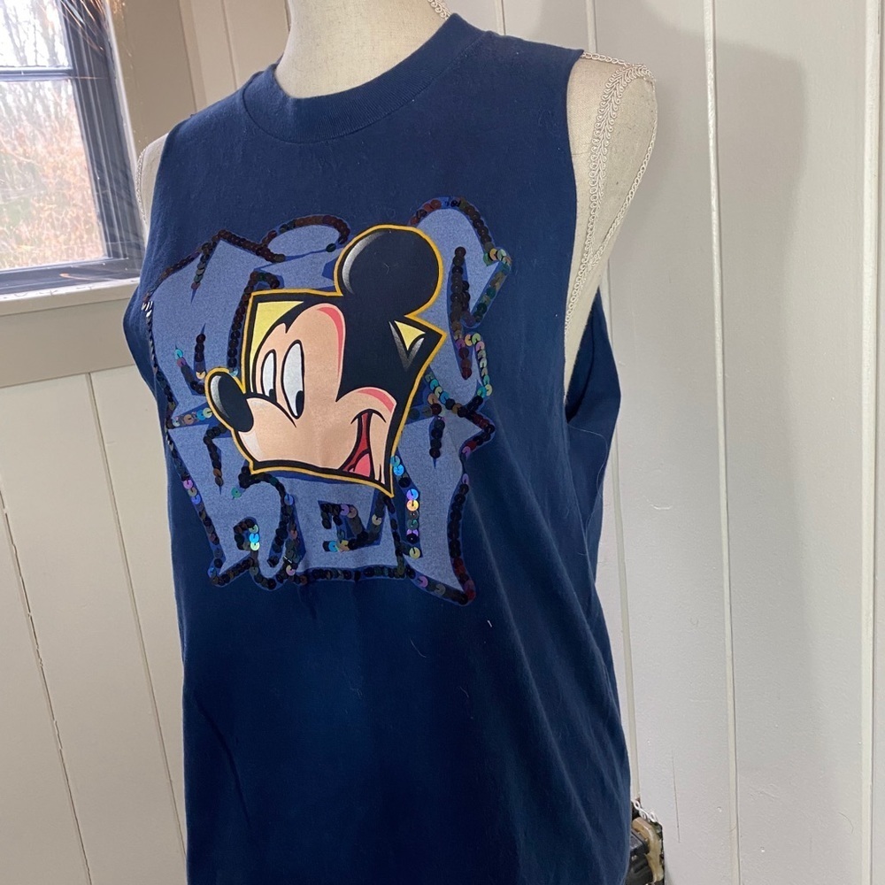 Women’s Mickey Mouse Cut Off Tank Top - Picture 3 of 7